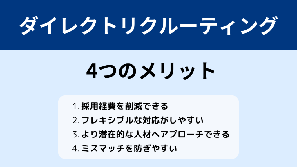 ダイレクトリクルーティング　メリット